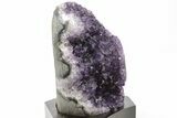 6.5" Tall Amethyst Cluster With Wood Base - Uruguay - #199726-2